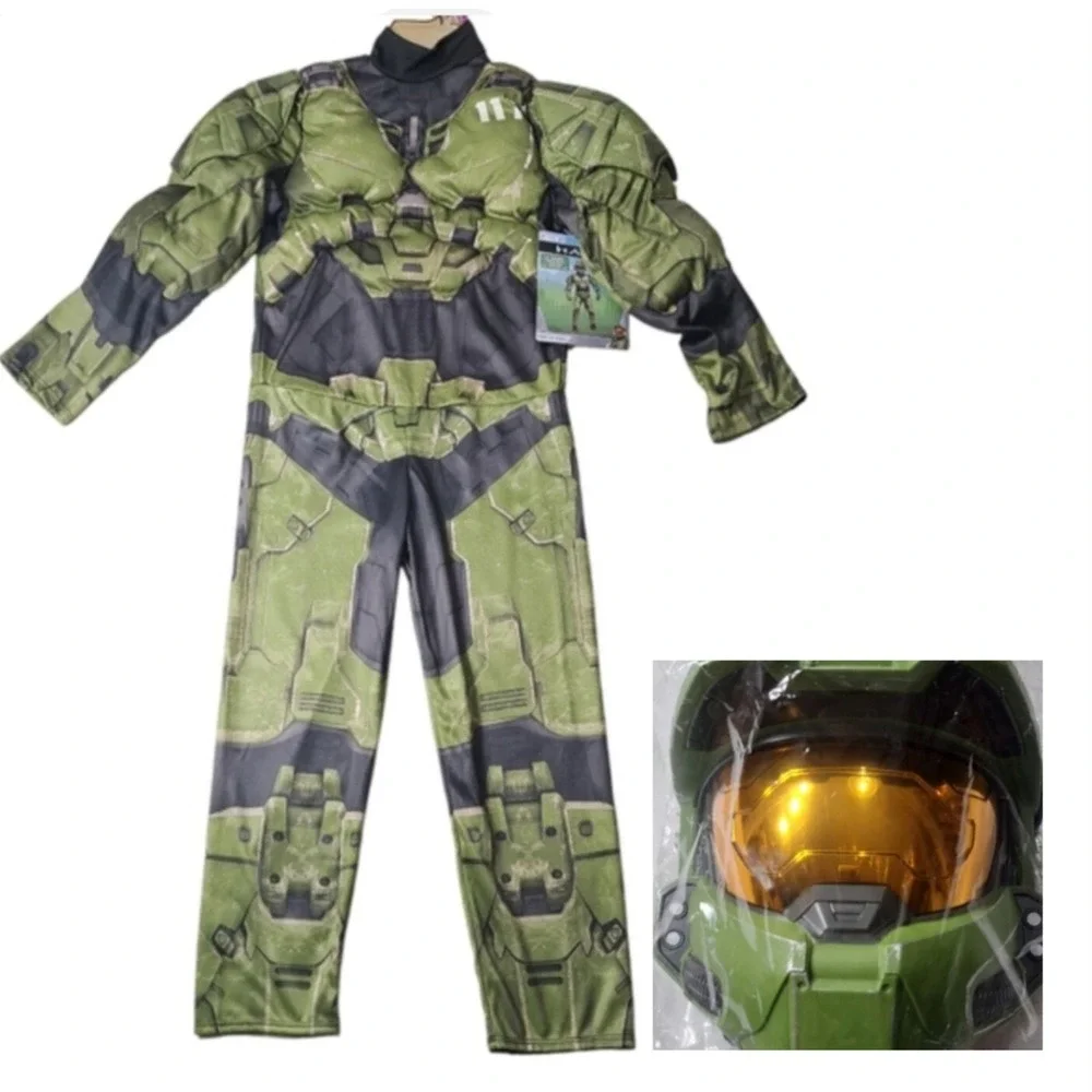 HALO DISGUISE MASTER CHEIF DELUXE CHILD SMALL 4-6 KIDS PARTY COSTUME